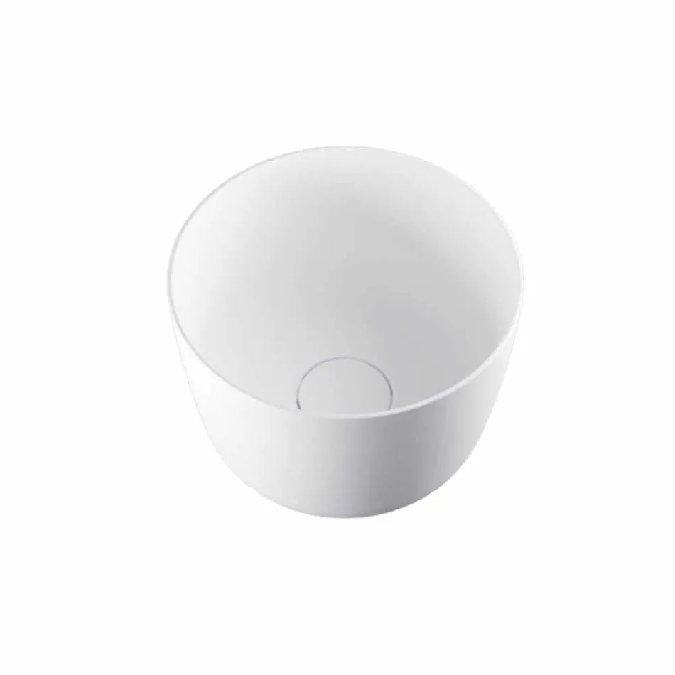 Lavabo de pie independiente circular producido en Italia, Lallio viadurini