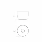 Lavabo de pie independiente circular producido en Italia, Lallio viadurini