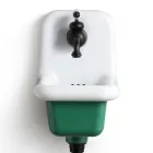 Lavabo de baño independiente en cerámica blanca y coloreada 26 cm - Jordan viadurini