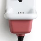 Lavabo de baño independiente en cerámica blanca y coloreada 26 cm - Jordan viadurini