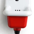 Lavabo de baño independiente en cerámica blanca y coloreada 26 cm - Jordan viadurini