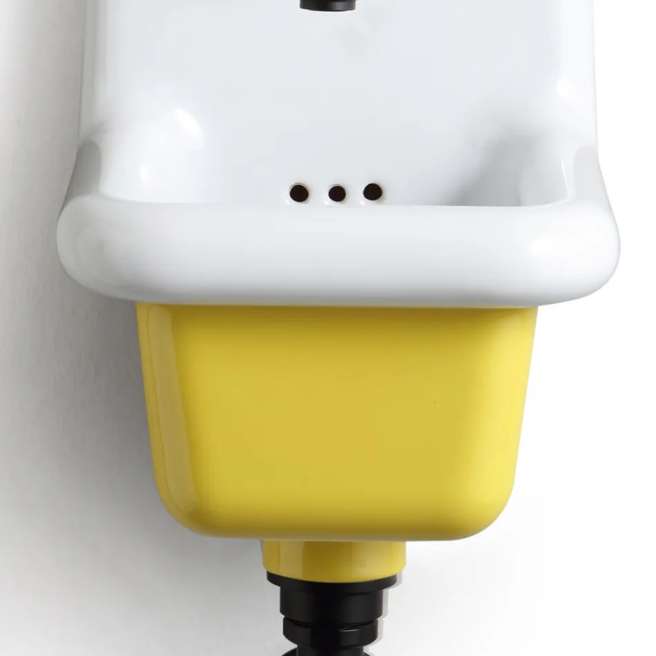 Lavabo de baño independiente en cerámica blanca y coloreada 26 cm - Jordan viadurini