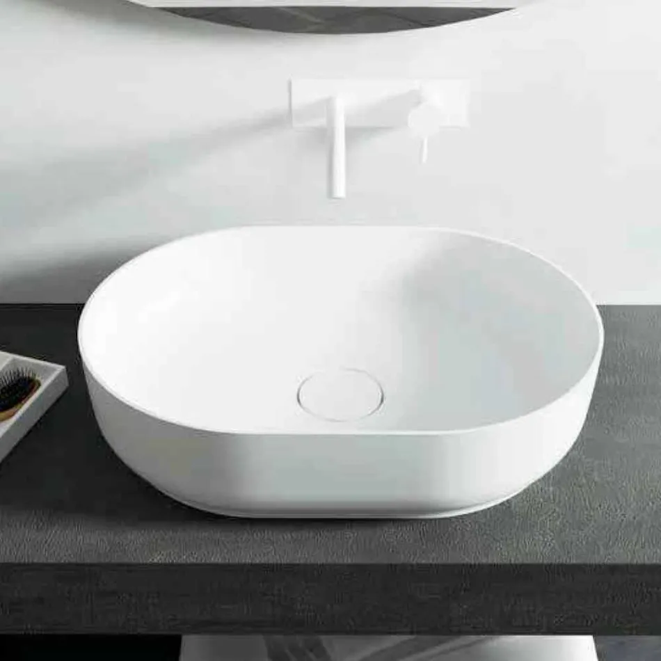 Lavabo de diseño de baño independiente hecho en Italia Dalmine Medium viadurini