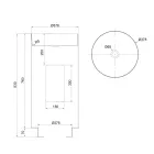 Lavabo independiente de diseño en acero inoxidable en diferentes acabados - Jasmine viadurini