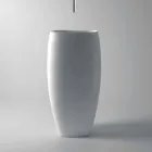 Lavabo de cerámica de diseño moderno Gais, hecho en Italia viadurini
