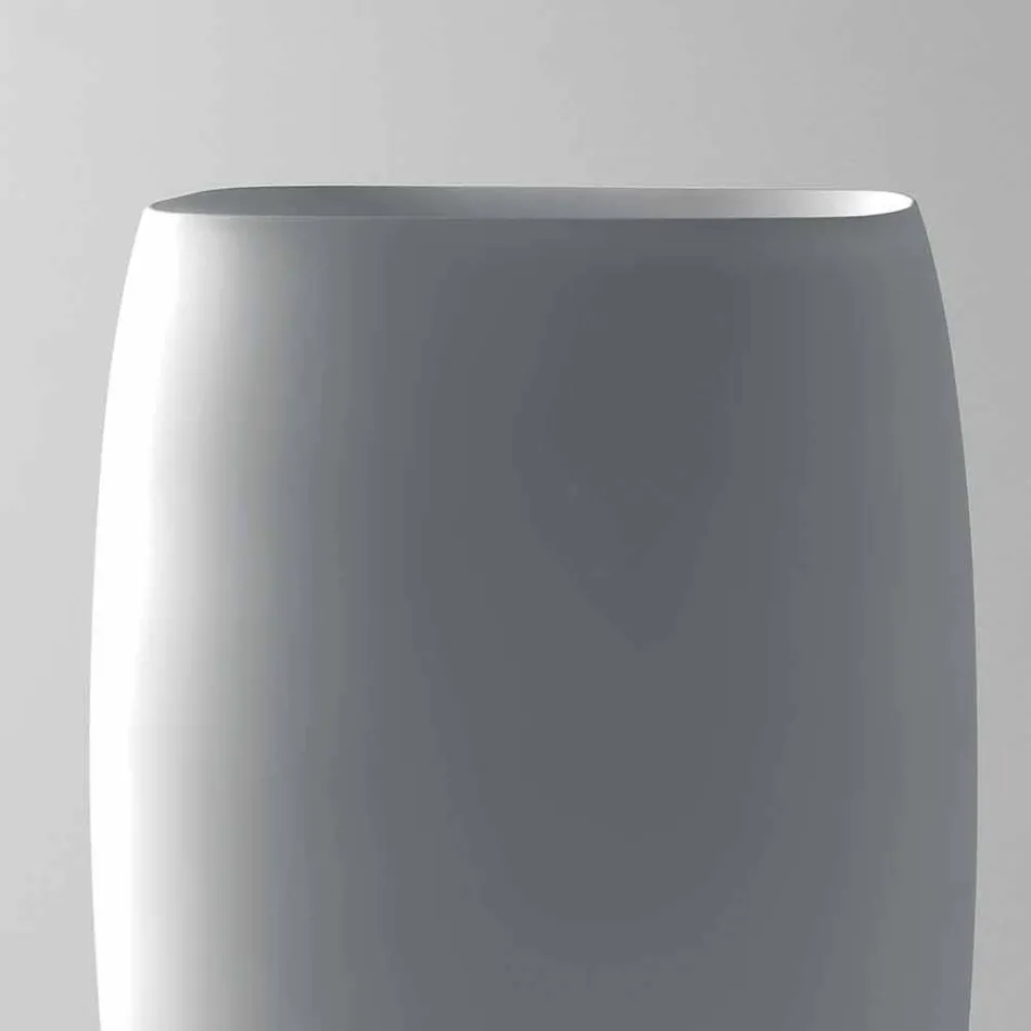 Lavabo de cerámica de diseño moderno Gais, hecho en Italia viadurini