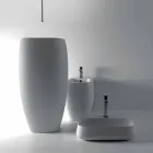 Lavabo de cerámica de diseño moderno Gais, hecho en Italia viadurini