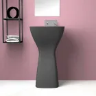 Lavabo de cerámica moderno independiente hecho en Italia, Firmino viadurini