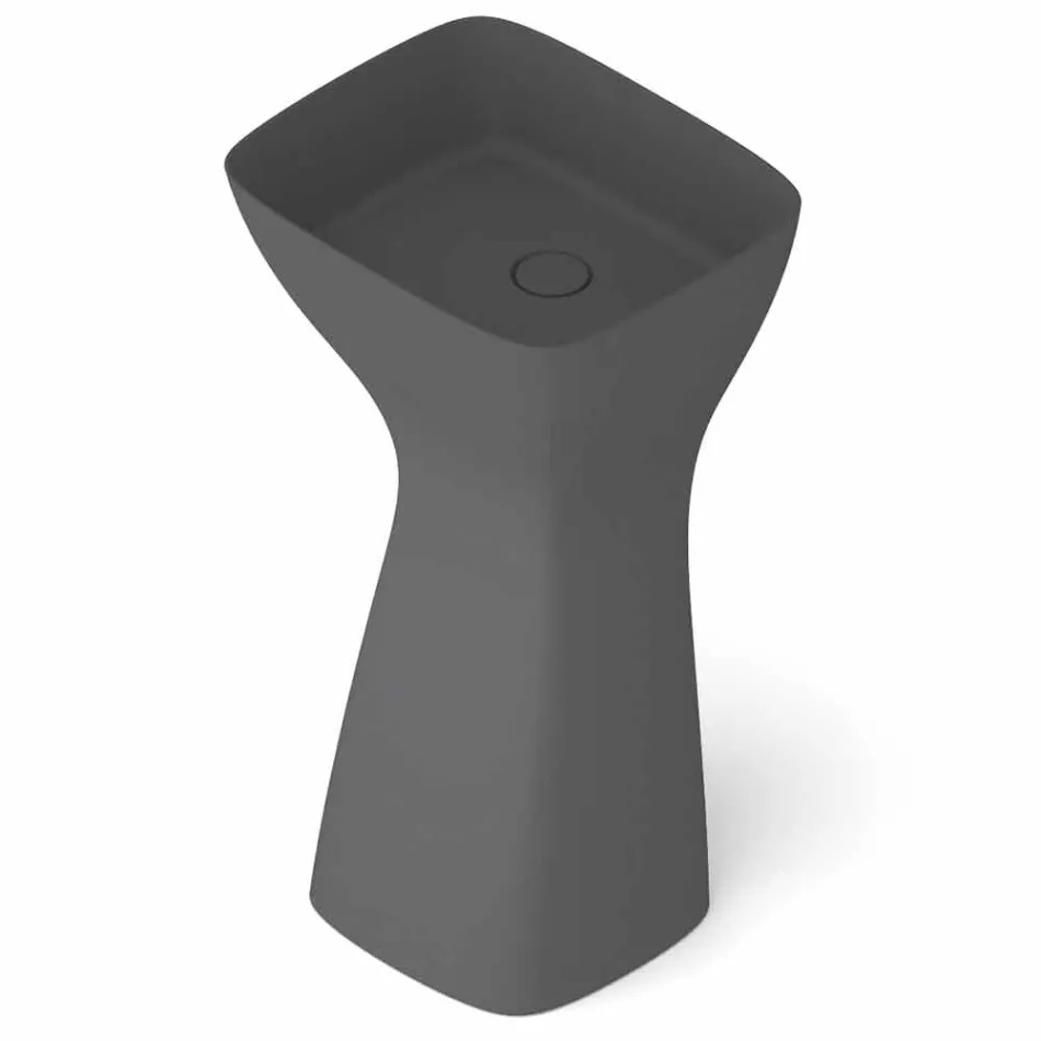 Lavabo de cerámica moderno independiente hecho en Italia, Firmino viadurini