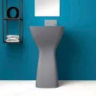 Lavabo de cerámica moderno independiente hecho en Italia, Firmino viadurini