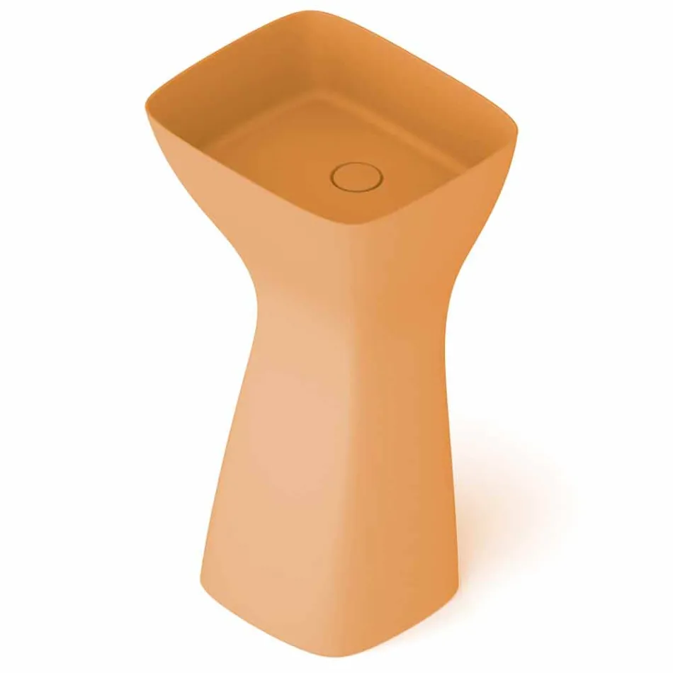 Lavabo de cerámica moderno independiente hecho en Italia, Firmino viadurini