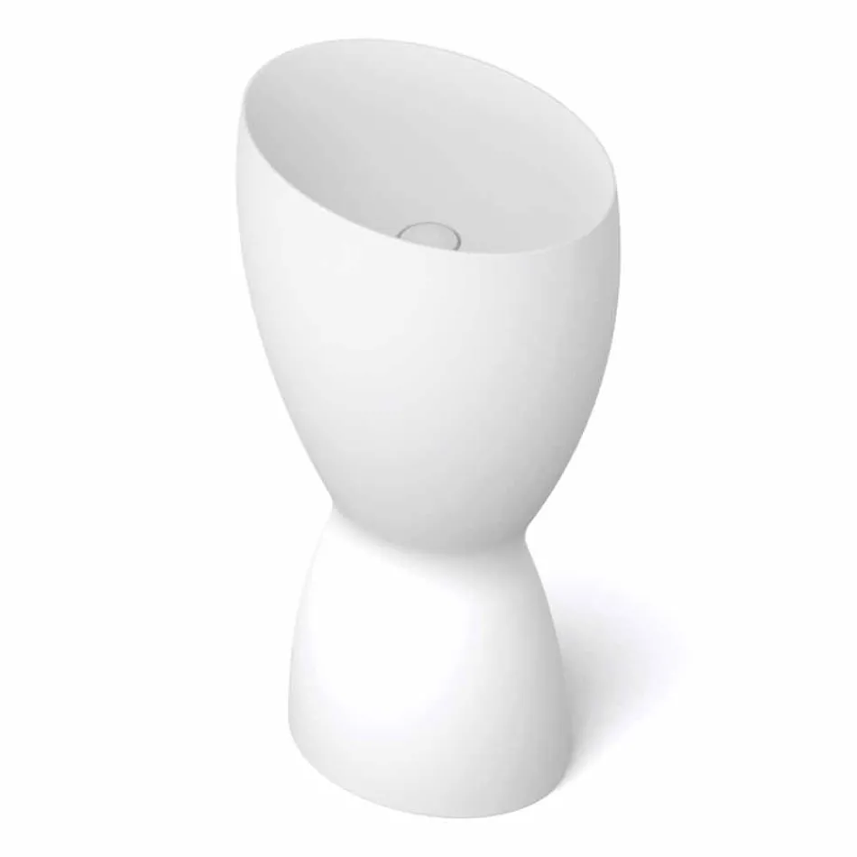 Lavabo de cerámica moderno hecho en Italia, Basile viadurini