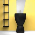 Lavabo de cerámica moderno hecho en Italia, Basile viadurini