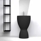 Lavabo de cerámica moderno hecho en Italia, Basile viadurini