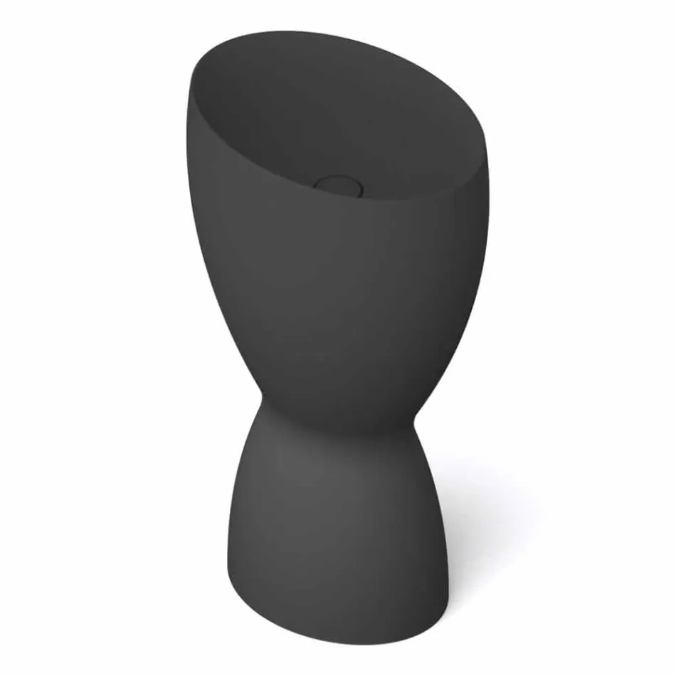 Lavabo de cerámica moderno hecho en Italia, Basile viadurini