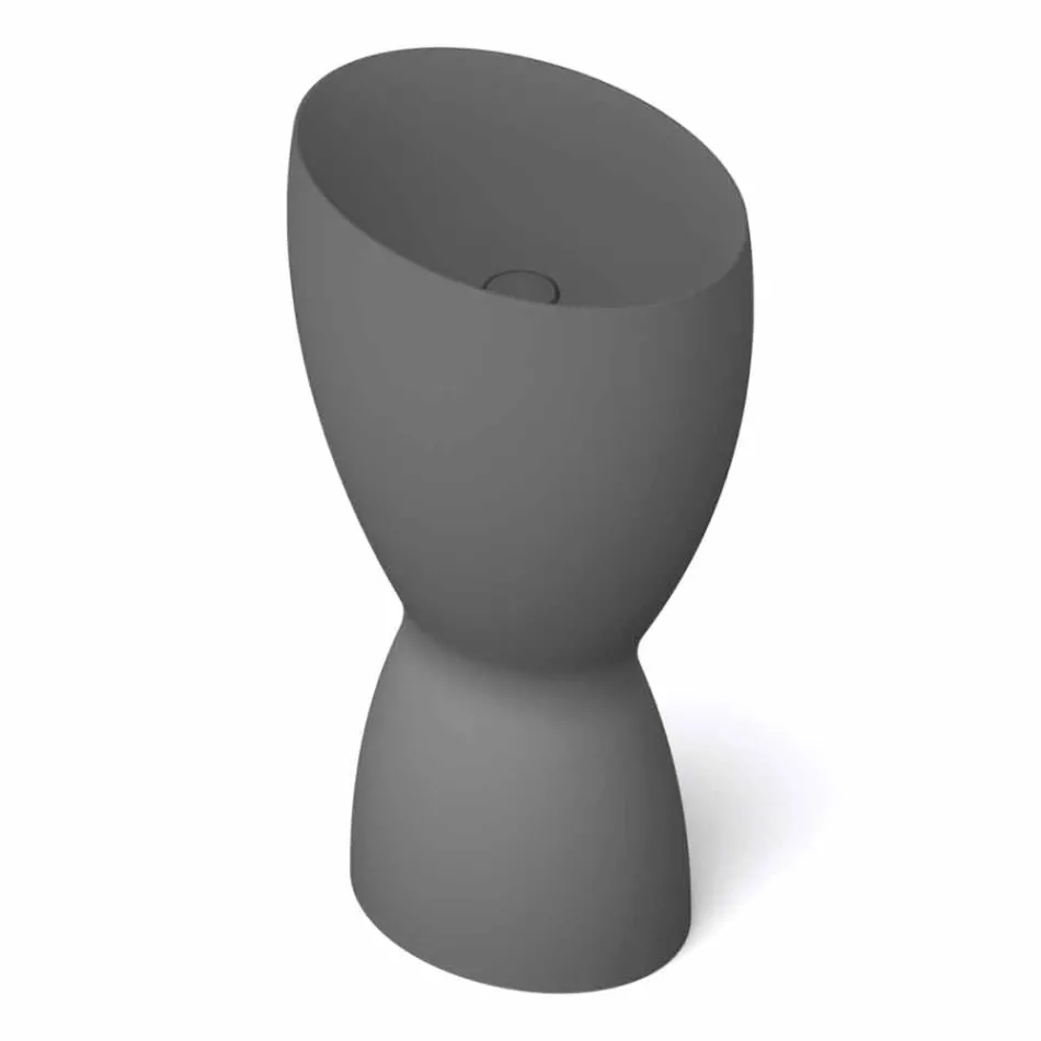 Lavabo de cerámica moderno hecho en Italia, Basile viadurini