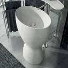 Lavabo de cerámica moderno hecho en Italia, Basile viadurini