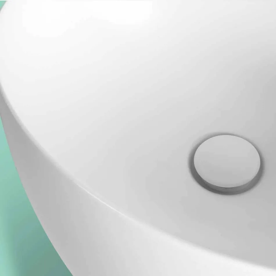 Lavabo de cerámica moderno hecho en Italia, Basile viadurini