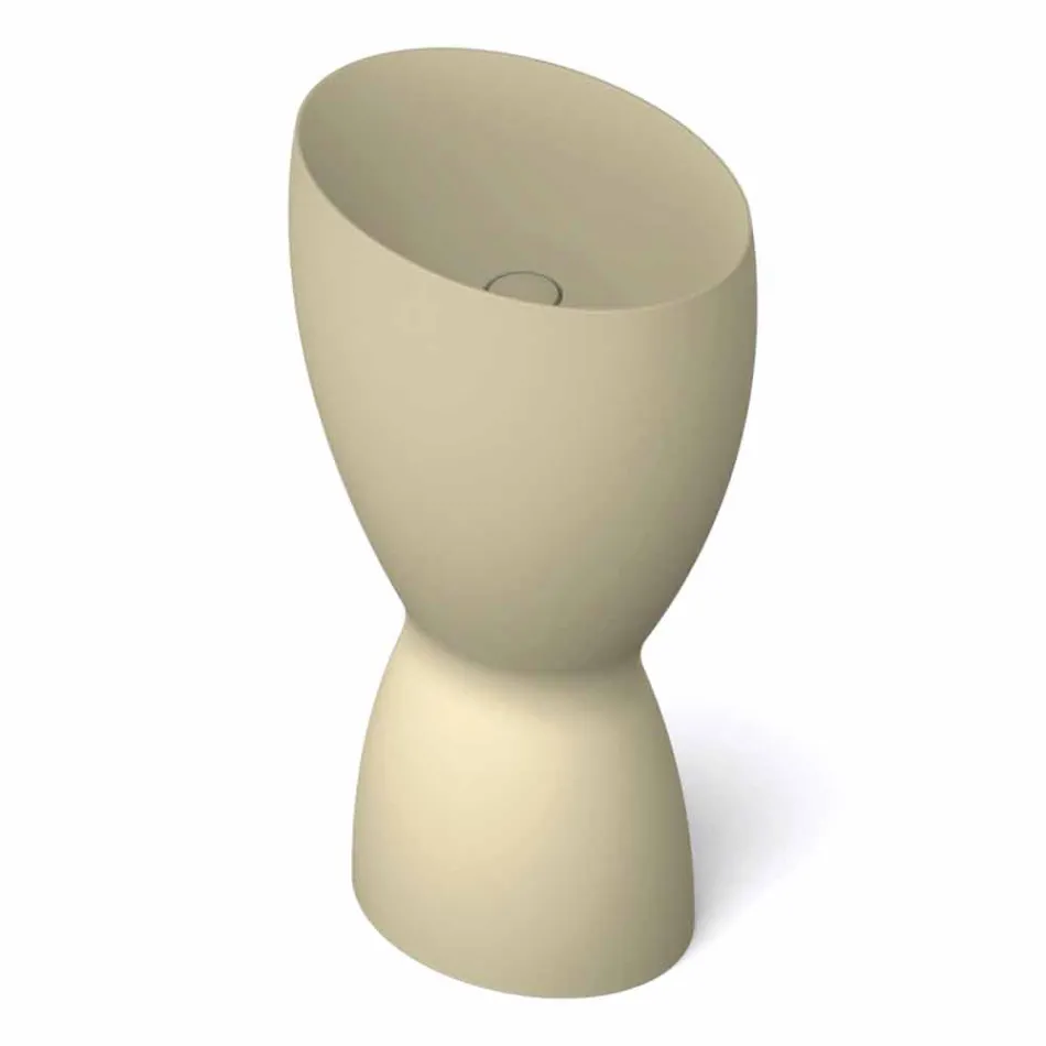 Lavabo de cerámica moderno hecho en Italia, Basile viadurini