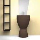 Lavabo de cerámica moderno hecho en Italia, Basile viadurini