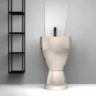 Lavabo de cerámica moderno hecho en Italia, Basile viadurini