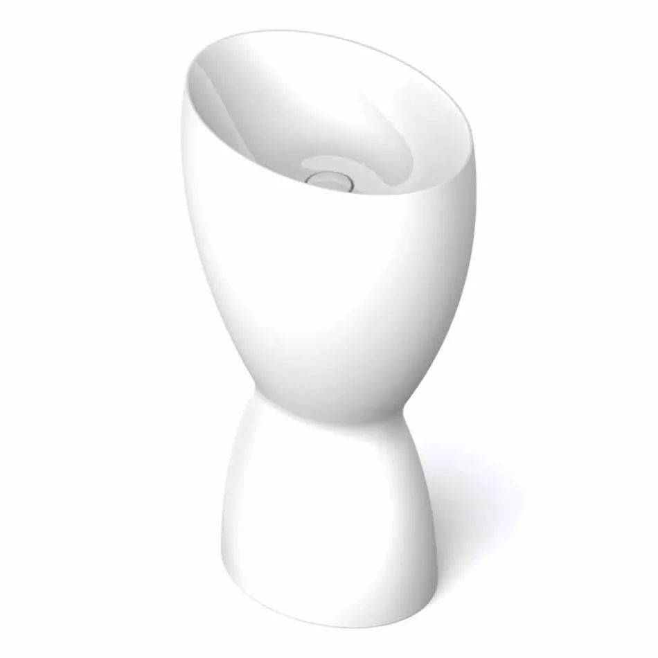 Lavabo de cerámica moderno hecho en Italia, Basile viadurini