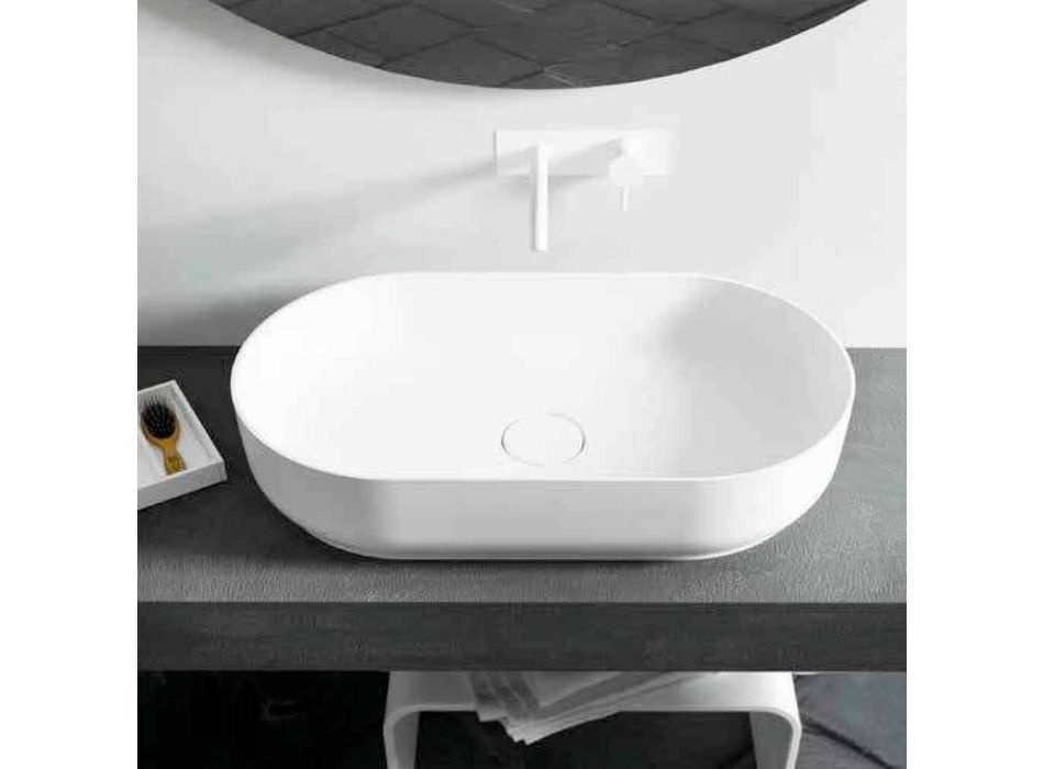 Fregadero de baño de diseño oval independiente hecho en Italia Dalmine Big viadurini