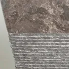 Lavabo de pedestal gris en piedra Taffy, pieza única viadurini