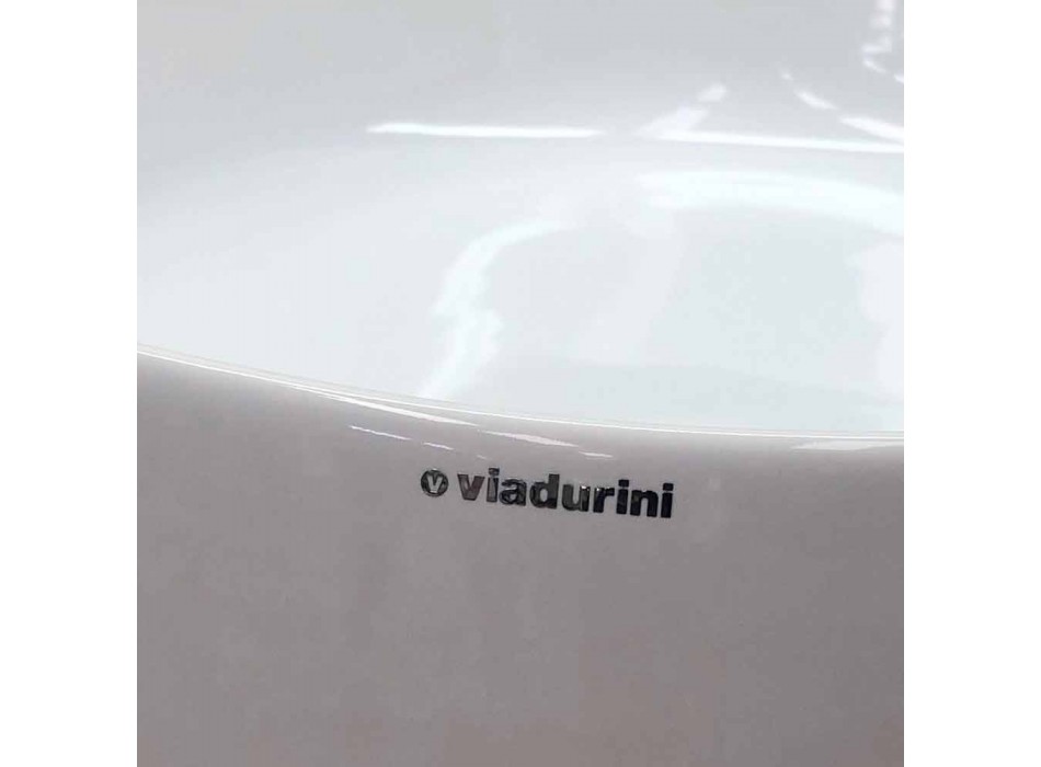Lavabo sobre encimera cuadrado de diseño Made in Italy - Sonne viadurini