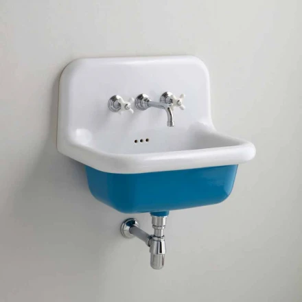 Lavabo rectangular de cerámica de color inferior Jordan viadurini
