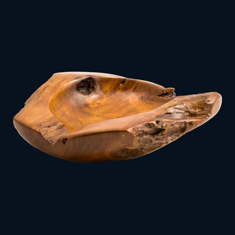 Lavabo en madera de teca Nemo encimera hecha a mano viadurini