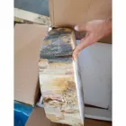 lavabo de madera fósil Contador Goa sola pieza viadurini