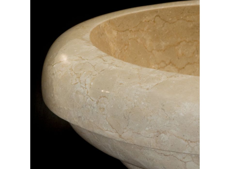 Lavabo sobre encimera de mármol de diseño Tito, pieza única viadurini