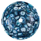 Lavabo sobre encimera Sasha en piedra ágata, pieza única hecha a mano viadurini