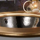 Lavabo empotrado en Fire Clay de 3 acabados Made in Italy - Erioli viadurini