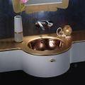 Lavabo empotrado en Fire Clay de 3 acabados Made in Italy - Erioli