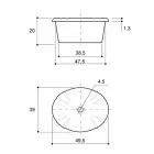 Lavabo empotrado de porcelana clásica hecho a mano en Italia, Santiago viadurini