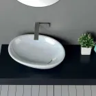 Lavabo sobre encimera de nácar con diseño moderno hecho en Italia Glossy viadurini