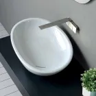 Lavabo sobre encimera de nácar con diseño moderno hecho en Italia Glossy viadurini