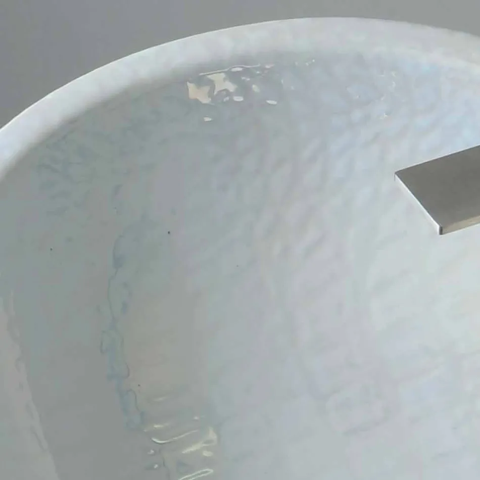 Lavabo sobre encimera de nácar con diseño moderno hecho en Italia Glossy viadurini