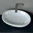 Lavabo sobre encimera de nácar con diseño moderno hecho en Italia Glossy viadurini