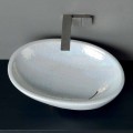 Lavabo sobre encimera de nácar con diseño moderno hecho en Italia Glossy