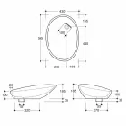 Lavabo moderno de encimera de cerámica con cerámica de color plateado hecho en Italia Glossy viadurini