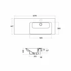 Encimera derecha moderna encimera empotrada en cerámica Maida viadurini