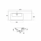 Izquierda moderna y Cuenca empotrada en Ceramica Maida viadurini