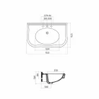 Lavabo moderno de pared con o sin patas, L90 cm en Avise Ceramic viadurini