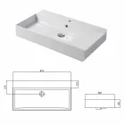 Lavabo de un orificio para soporte o pared en cerámica Coliviata Colivi viadurini