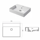 Lavabo de un orificio para soporte o pared en cerámica Coliviata Colivi viadurini