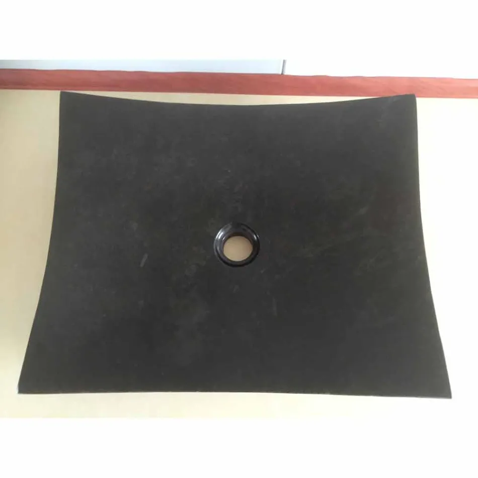 Lavabo de baño negro en piedra natural Love, unique piece viadurini