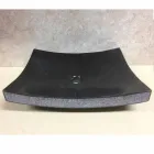 Lavabo de baño negro en piedra natural Love, unique piece viadurini